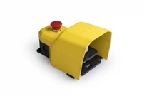 PDK Series Metal Protection 2*(1NO+1NC) with Hole for Metal Bar Double Step with Reset (Emergency Stop) Single Yellow Plastic Foot Switch